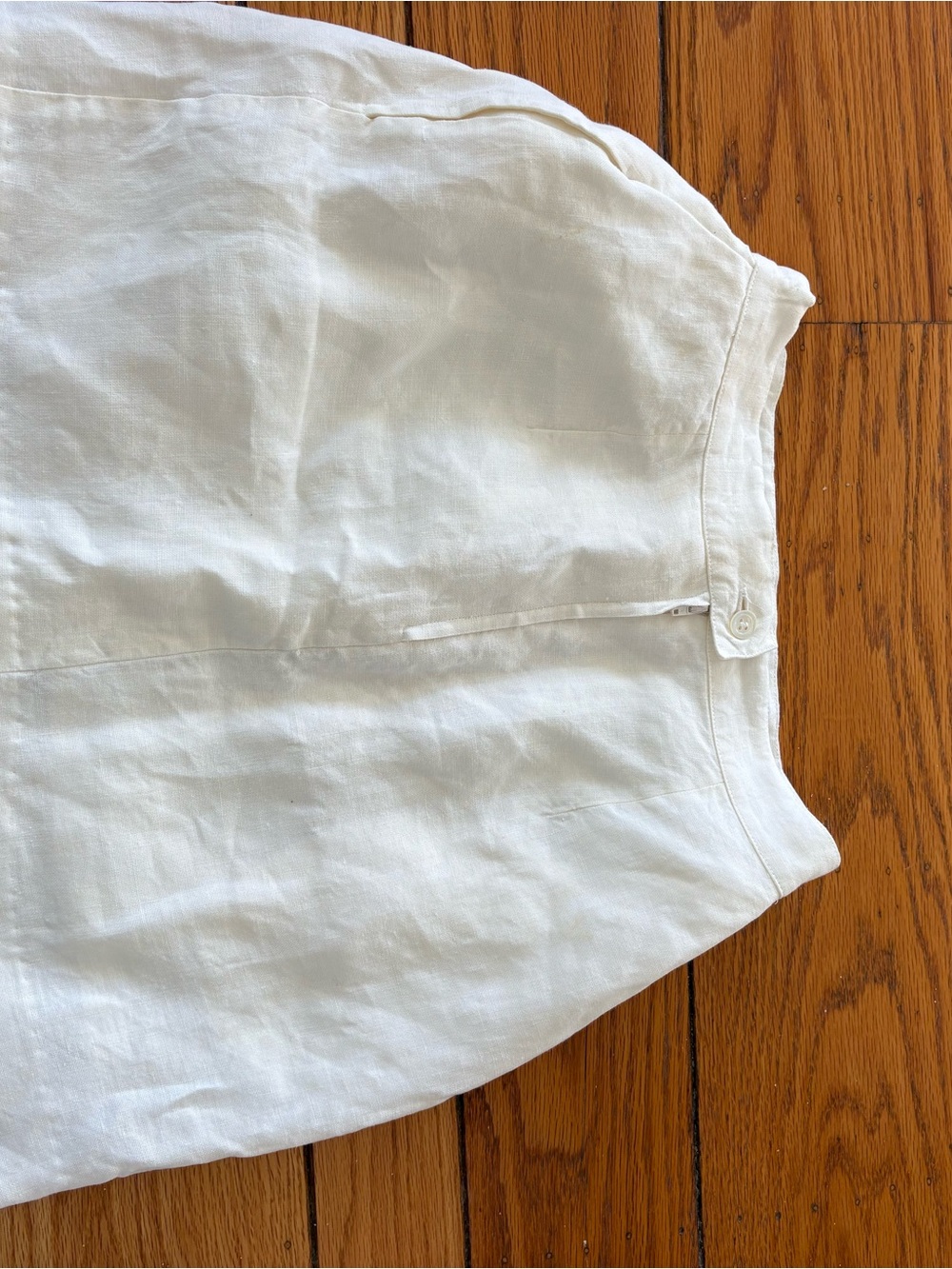 MaxMara White Linen Blend Skirt
